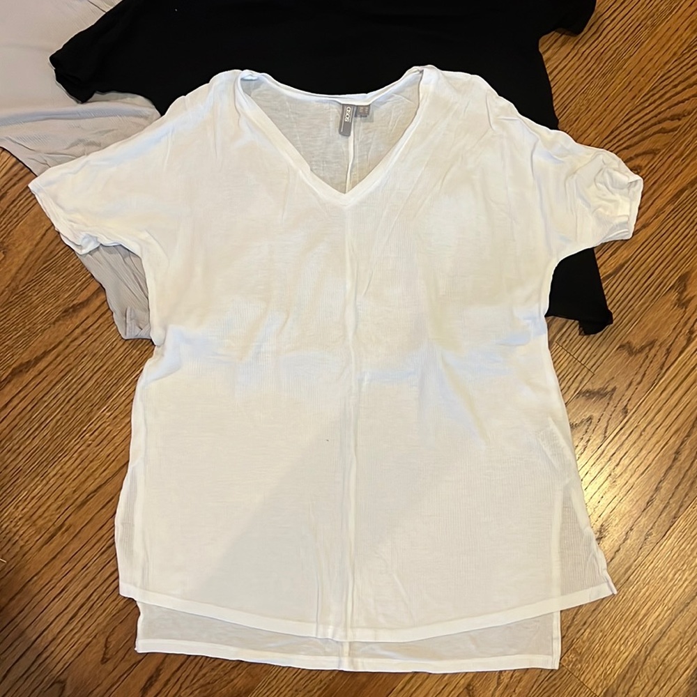 Set of 3 V Neck Maternity ribbed shirts